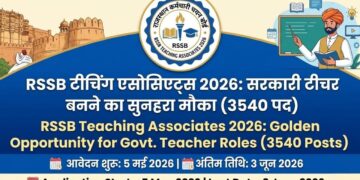RSSB Teaching Associates 2026
