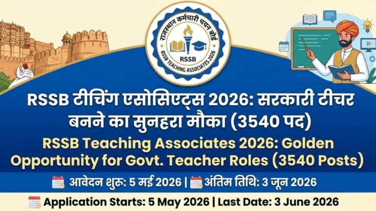 RSSB Teaching Associates 2026