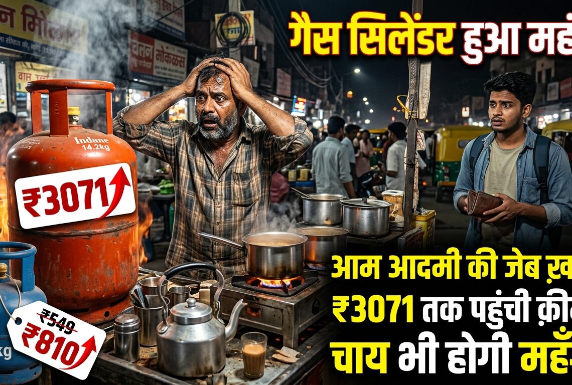 कमर्शियल LPG सिलिंडर की कीमतों में बढ़ोतरी