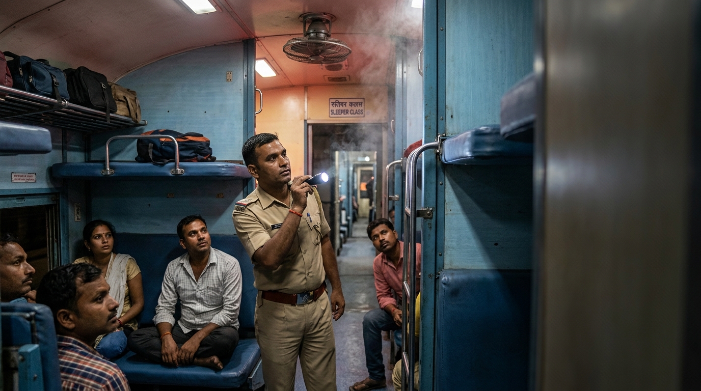 Train interior action scene night 202605201349 Train interior action scene night 202605201349