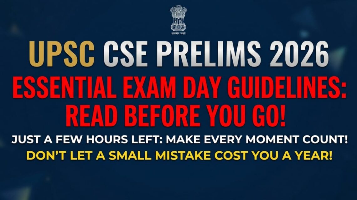 UPSC CSE Prelims 2026