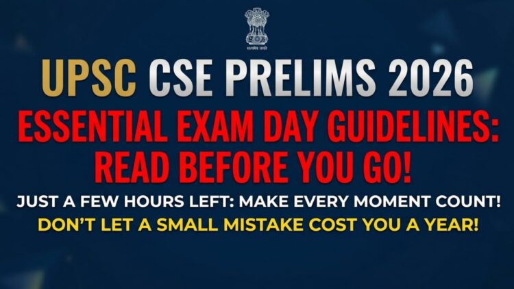 UPSC CSE Prelims 2026
