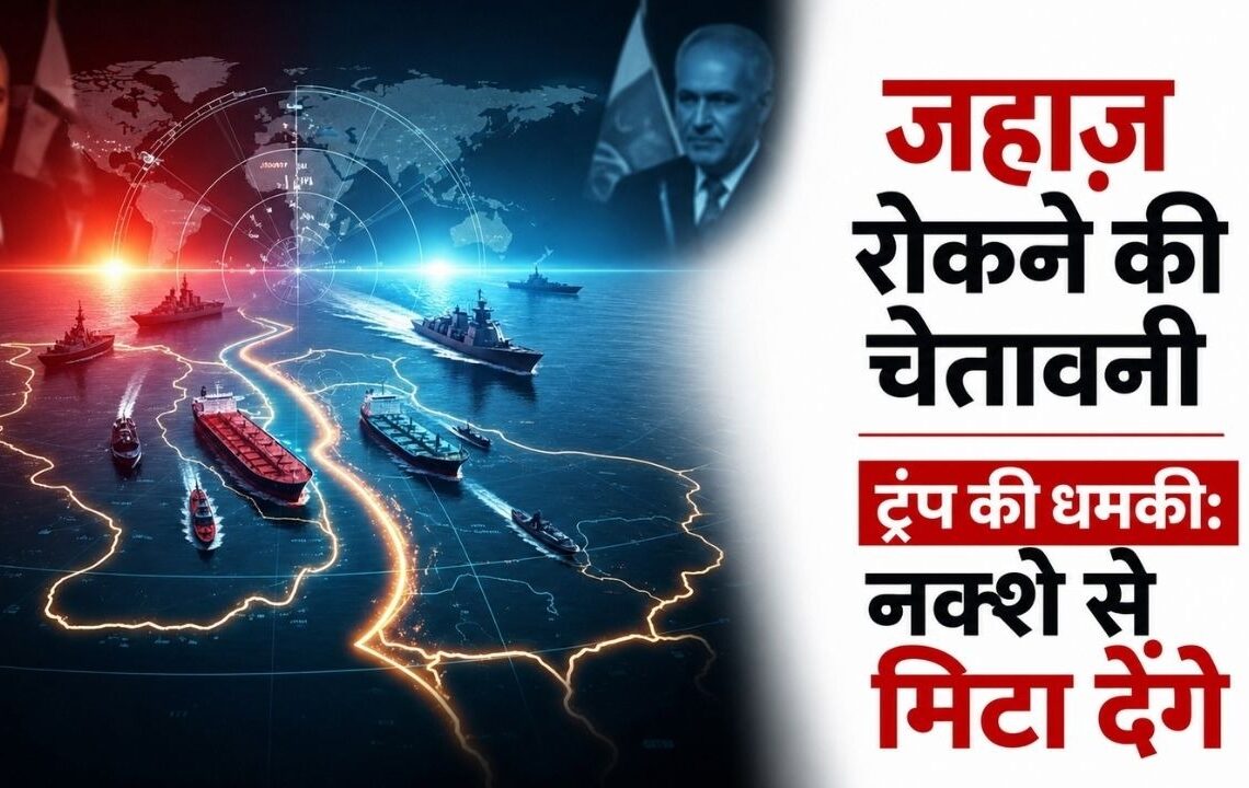 जहाज़ रोकने की चेतावनी ट्रंप की धमकी नक्शे से मिटा देंगे