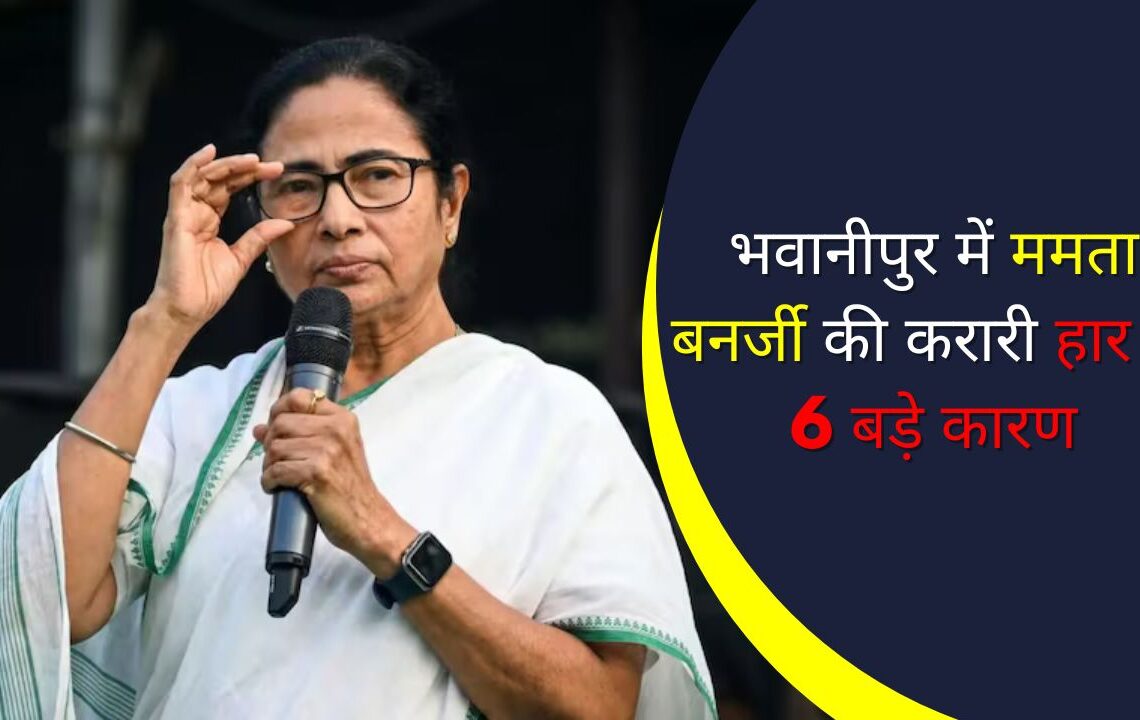 भवानीपुर में ममता बनर्जी की करारी हार के 6 बड़े कारण