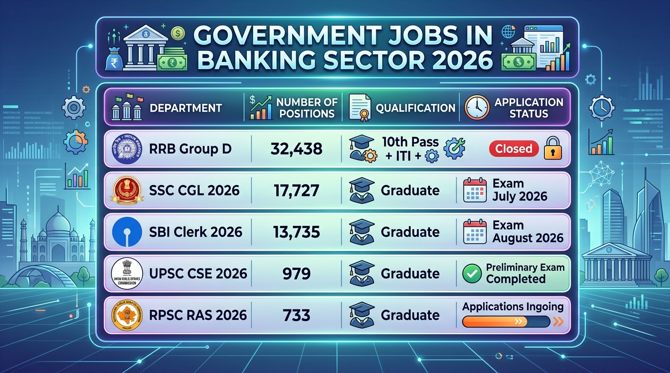 बैंकिंग क्षेत्र में सरकारी नौकरी 2026