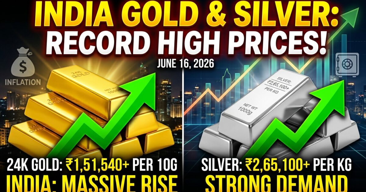 india gold silver prices rise 202606161125 Gold Silver Price Today 16 June 2026: सोना और चांदी के दाम में तेजी, जानें आपके शहर में आज का भाव