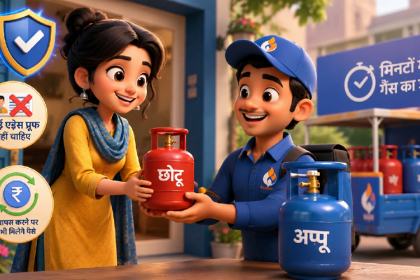 मिनटों में होगा गैस का जुगाड़! बिना एड्रेस प्रूफ के ऐसे मिलेगा छोटू LPG सिलेंडर, वापस करने पर भी मिलेंगे पैसे