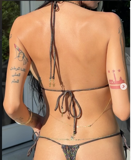 mia khalifa back side tattoo