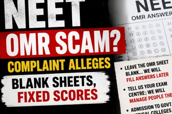 NEET Exam Controversy: नीट परीक्षा में हेरफेर का नया दावा; गुजरात में ‘OMR शीट छेड़छाड़’ रैकेट का भंडाफोड़, ऑडियो रिकॉर्डिंग लीक!