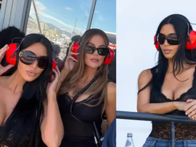 Kim Kardashian Monaco F1 Look: क्रीम कलर की ड्रेप्ड ड्रेस में छाईं किम कार्दशियन, बैकलेस लुक ने बटोरी सुर्खियां
