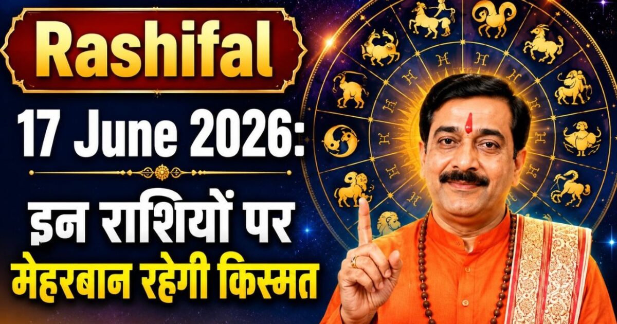 Rashifal 17 June 2026: इन राशियों पर रहेगी किस्मत की मेहरबानी, जानें आज का दैनिक राशिफल